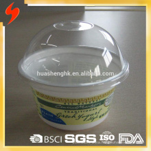 Factory Price Food Grade Clear PP Round 230ml Disposable Plastic Icecream Cup